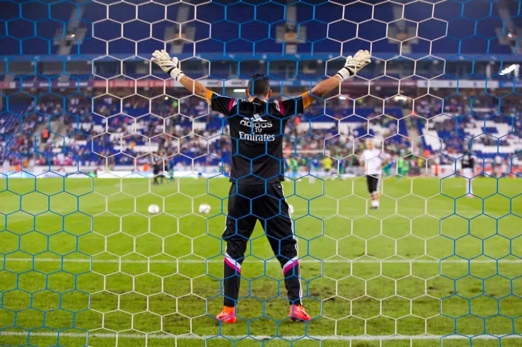 Keylor Navas in Goal For a Penalty Kick - of Real Madrid
