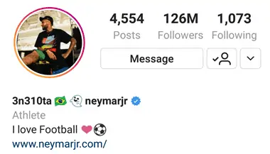 Neymar Instagram