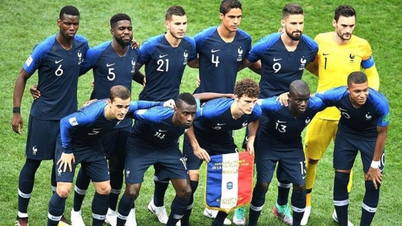 France World Cup Team Photo Before a Game