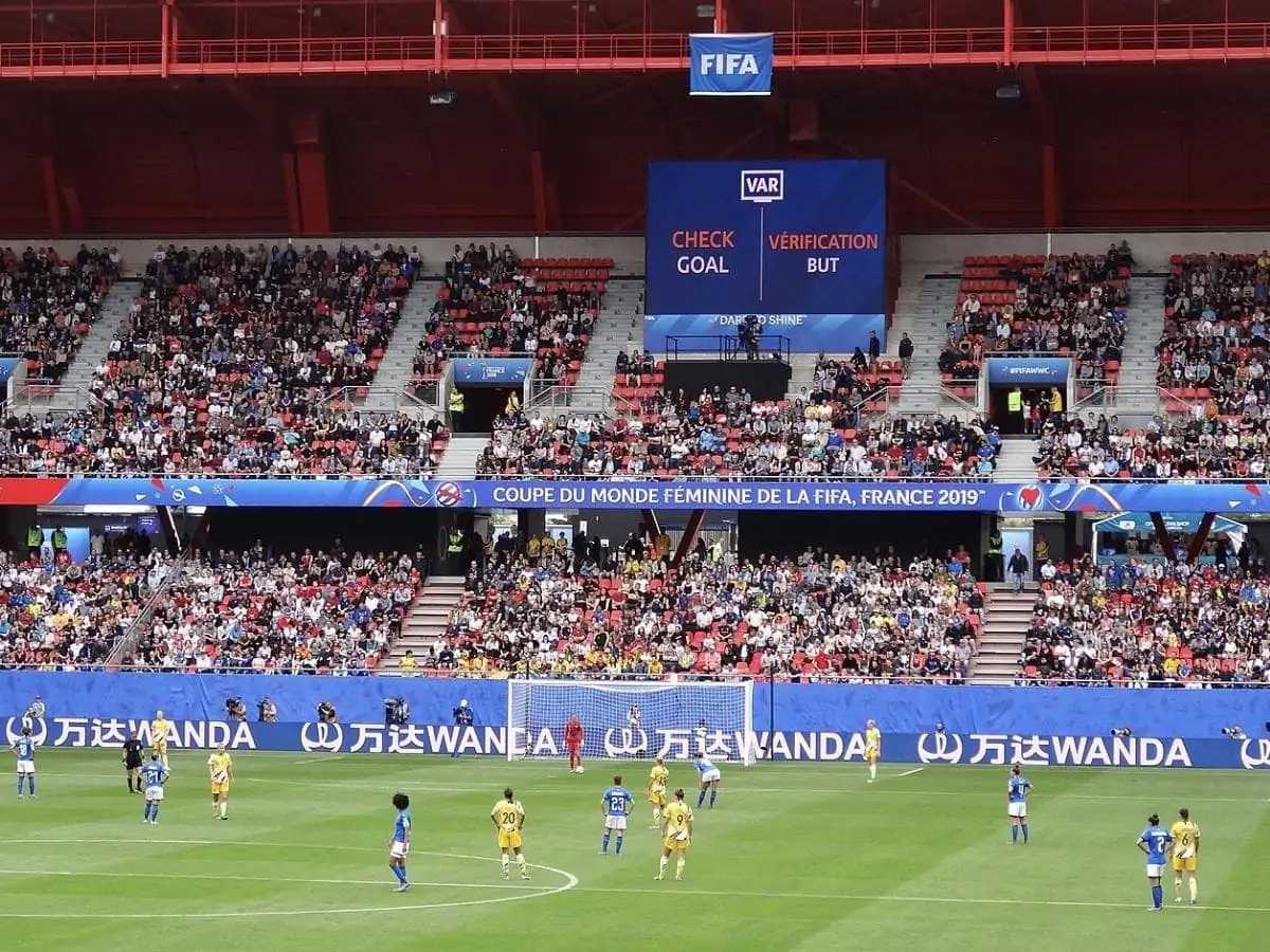 VAR women world cup 2019 Decision on big screen ○ Soccer Blade