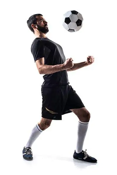 soccer player with open chest to control (Individual soccer drills)