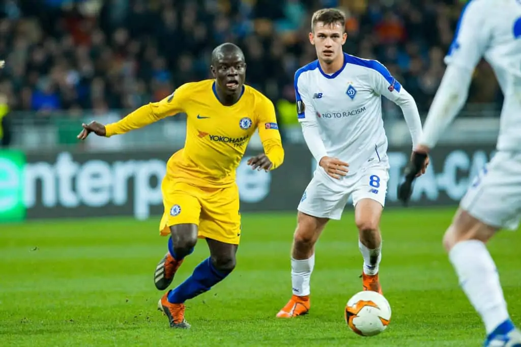 N'Golo Kanté - Dynamo Kiev vs. Chelsea in action during the UEFA Europa League round of 1 of 8