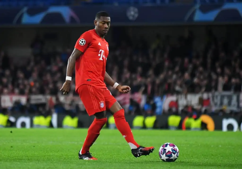 LONDON, ENGLAND - FEBRUARY 26, 2020 David Alaba of Bayern pictured during the 2019/20 UEFA Champions League Round of 16 game between Chelsea FC and Bayern Munich at Stamford Bridge.