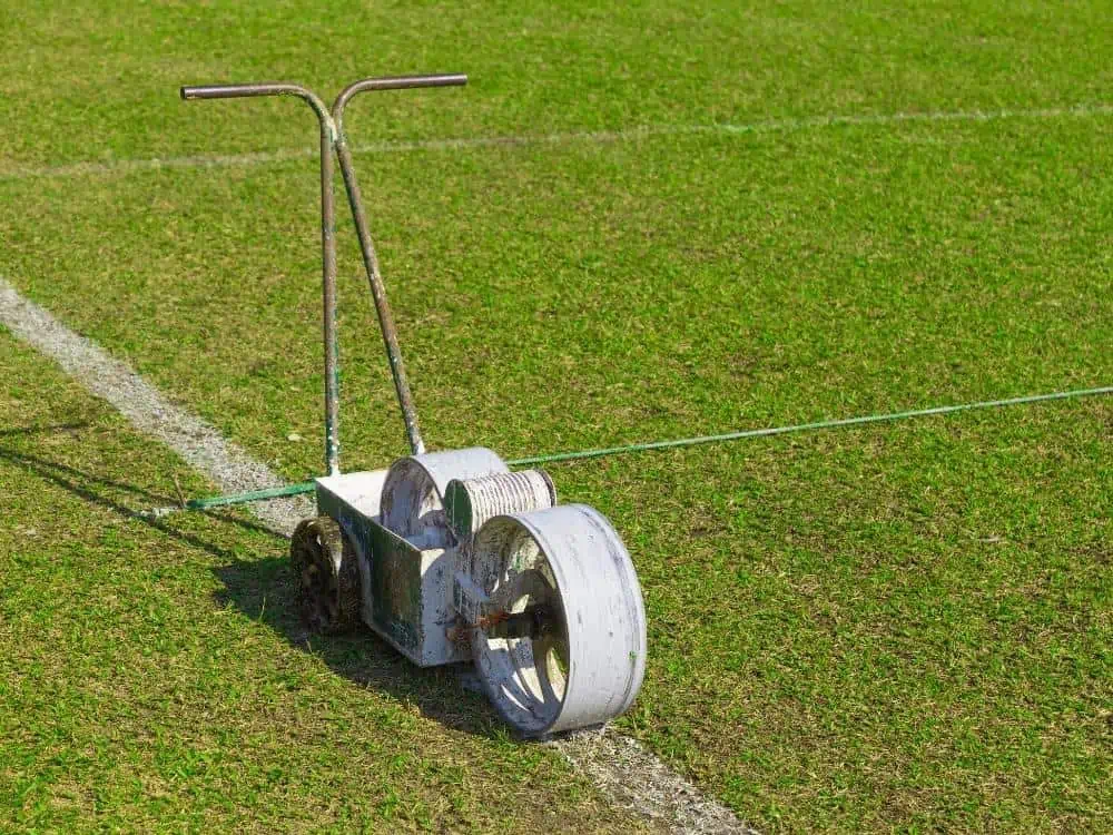 Line marker for a soccer field