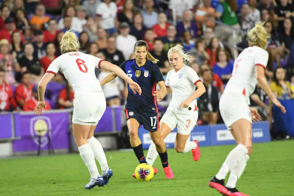 USA vs England Match during the 2020 SheBelieves Cup at Exploria Stadium in Orlando Florida on Thursday March 5, 2020