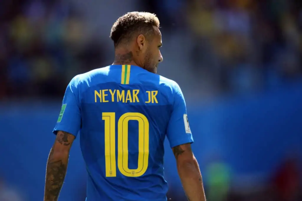 22.06.2018. Saint Petersburg, Russian NEYMAR in action during the Fifa World Cup Russia 2018, Group E, football match between BRAZIL V COSTARICA in Saint Petersburg Stadium.