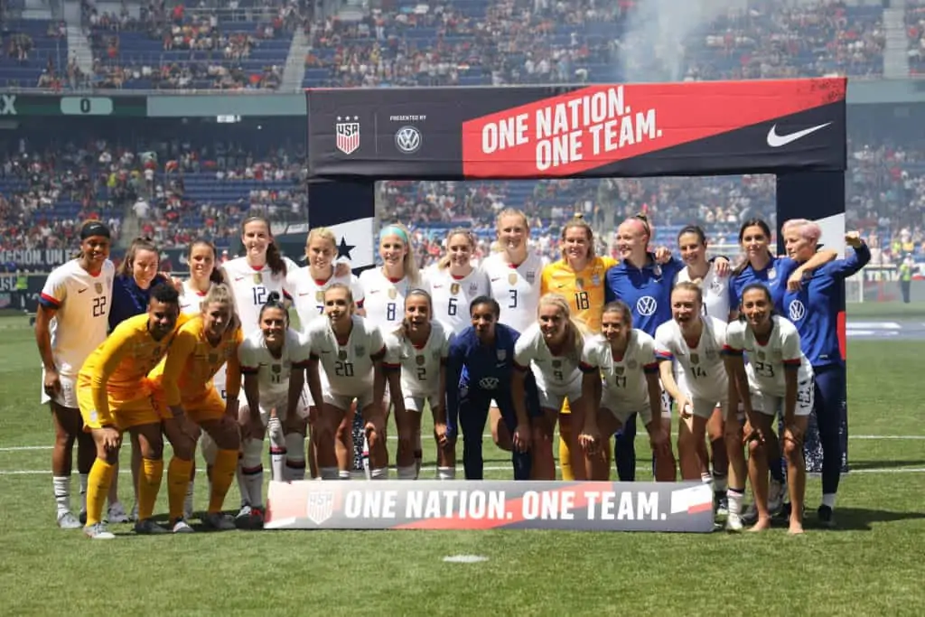 HARRISON NJ - MAY 26, 2019 U.S. Women's World Cup Team Send-Off Celebration for 2019 Womens World Cup on Red Bull Arena in Harrison, NJ. (1)
