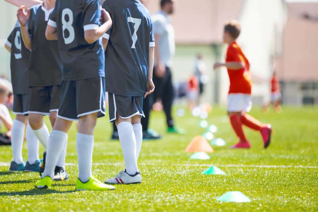 Youth Soccer Players In A Training Session