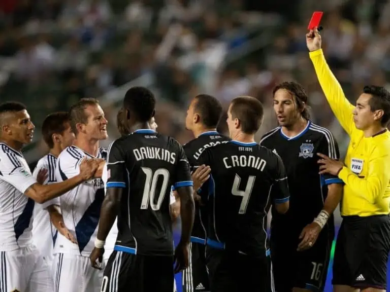 23 May 2012. the Galaxy Go Down to 10 Men After a Red Card Was Given During the Major League Soccer Game Between the San Jose Earthquakes and The Los Angeles Galaxy at The Home Depot Center