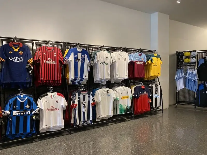 Soccer Jerseys in a Store
