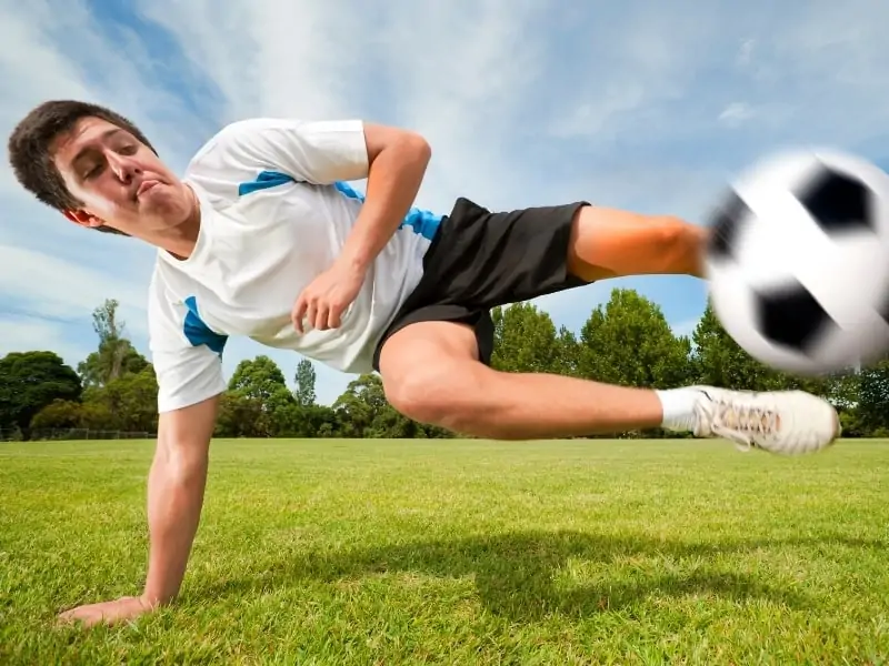 Soccer skill photo Scissor kick