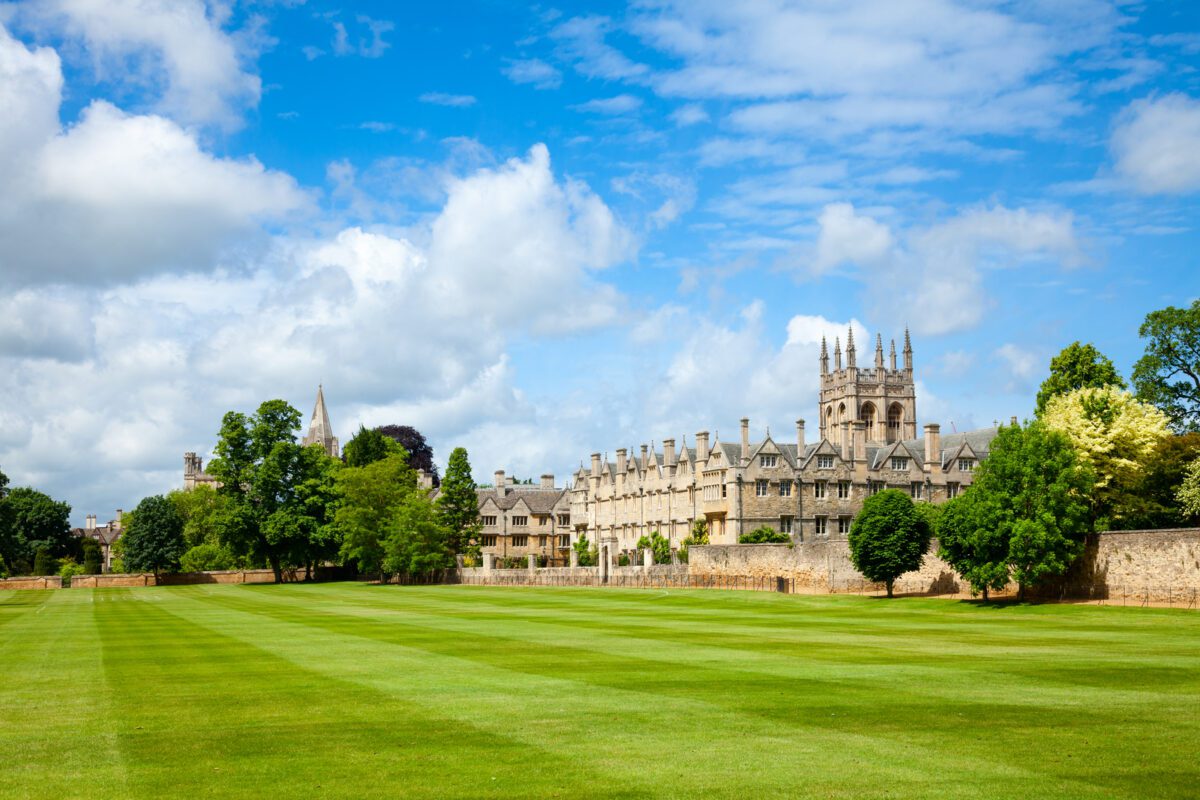 Merton College with chapel Oxford University England. ○ Soccer Blade