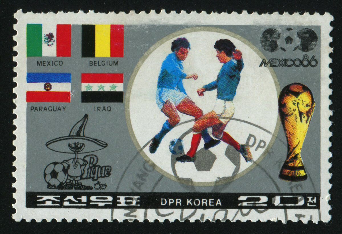 NORTH KOREA CIRCA 1986 World Cup soccer Championships Mexico City circa 1986. ○ Soccer Blade