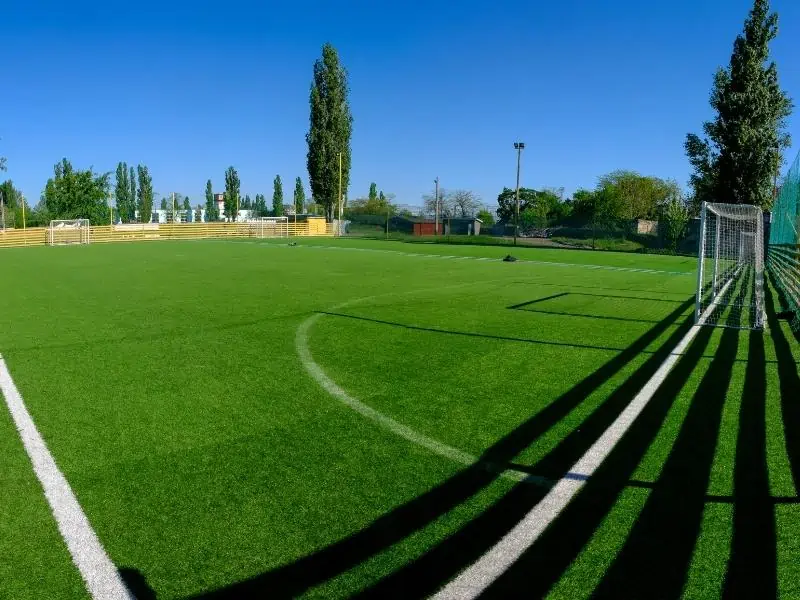Soccer field from a corner