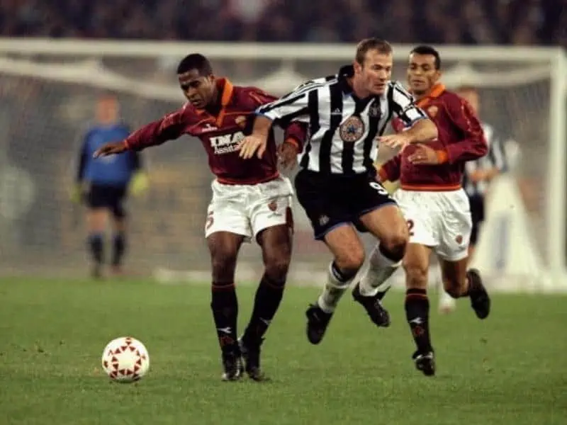 Cafu Playing For Roma vs Newcastle United in 1999