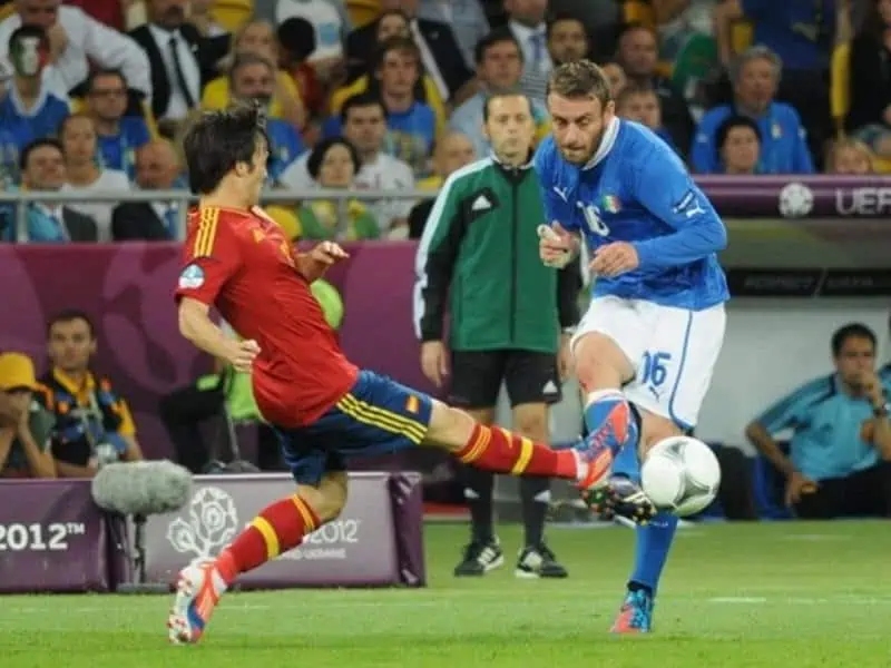 David Silva and Daniele De Rossi Euro 2012 final 