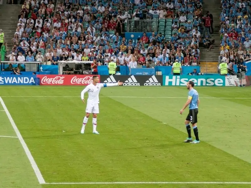 Diego Godin right Ronaldo left Portugal Vs. Argentina