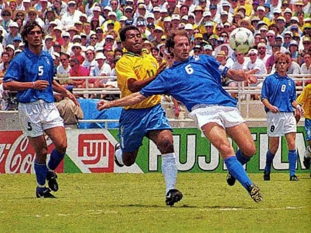 Baresi vs Romario in the World Cup Final 1994