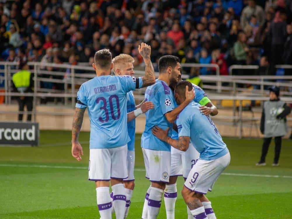 Kharkiv Ukraine September 18 2019 Bernardo Silva football player of Manchester City during the UEFA Champions League match vs Shakhtar at Metalist Stadium