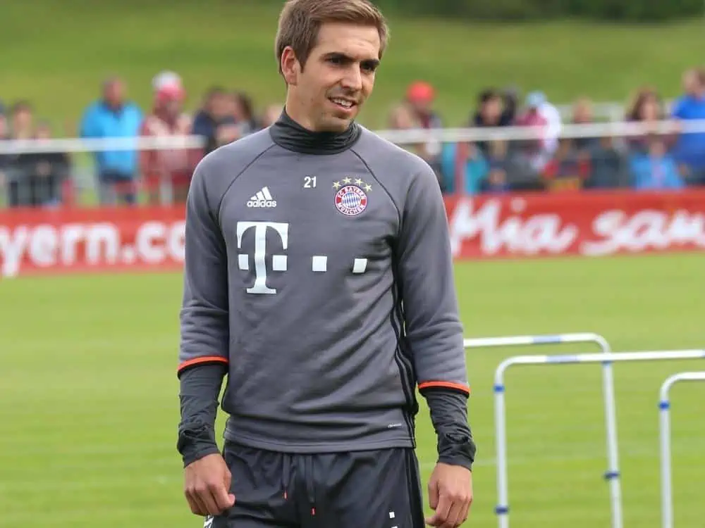 Philipp Lahm on May 3 2017 during training at FC Bayern Munich