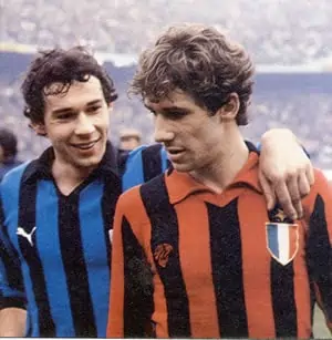 Serie A 1979 80 AC Milan v Inter Milan Giuseppe and Franco Baresi