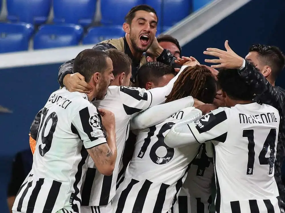 Juventus Players Celebrating After a Goal