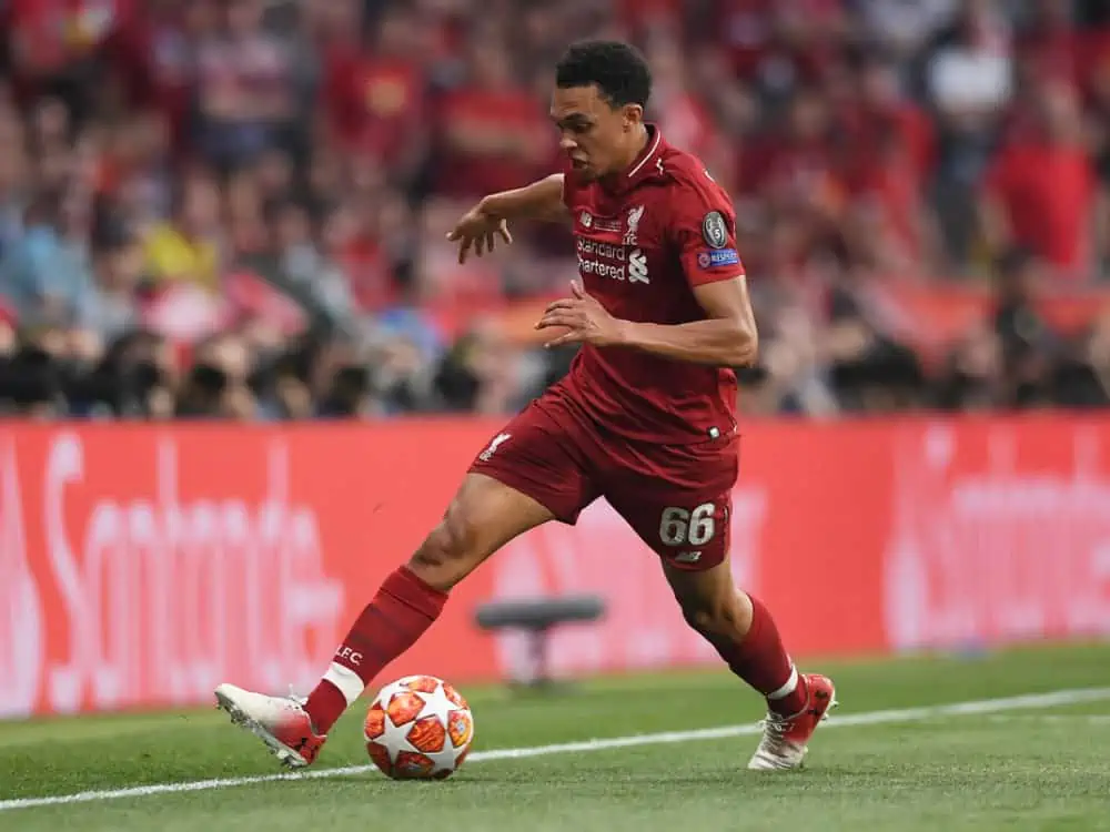 MADRID, SPAIN - JUNE 1, 2019: Trent Alexander-Arnold of Liverpool pictured during the 2018/19 UEFA Champions League Final between Tottenham Hotspur (England) and Liverpool FC (England) at Wanda Metropolitano. 