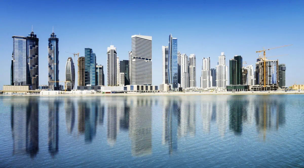 Dubai skyline United Arab Emirates. ○ Soccer Blade