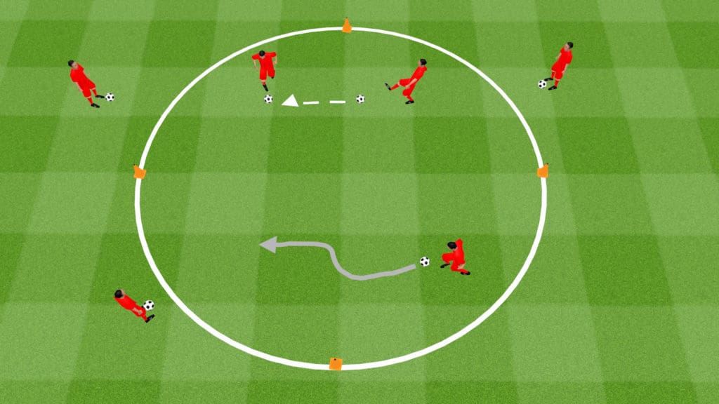 Knock Out Soccer Drill