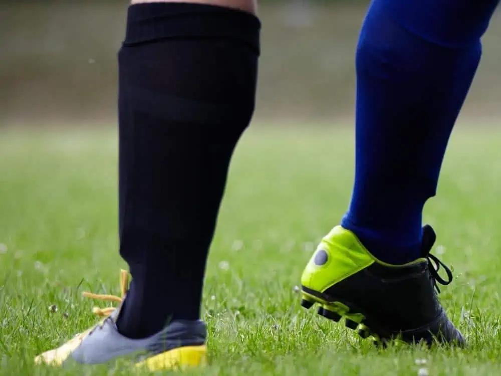 Soccer socks players legs