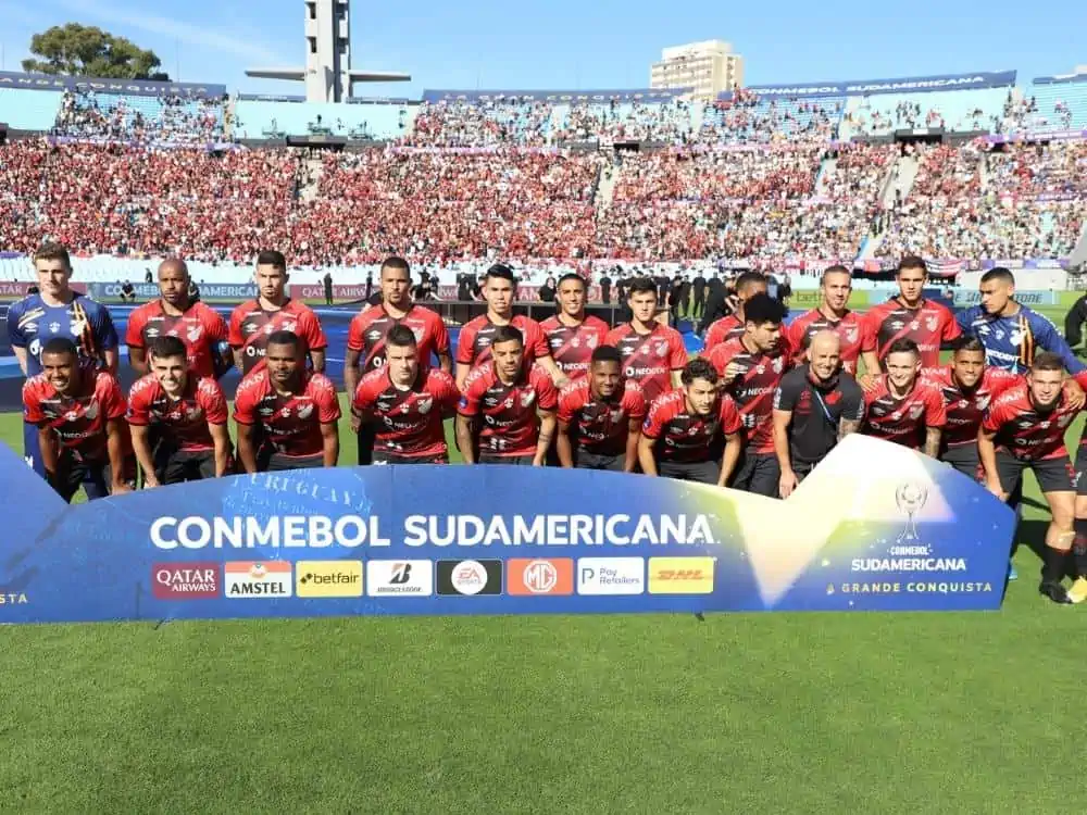 Soccer Copa Sudamericana Finals Athletico Paranaense and Red Bull Bragantino. November 20 2021 Montevideo Uruguay for final Copa Sudame