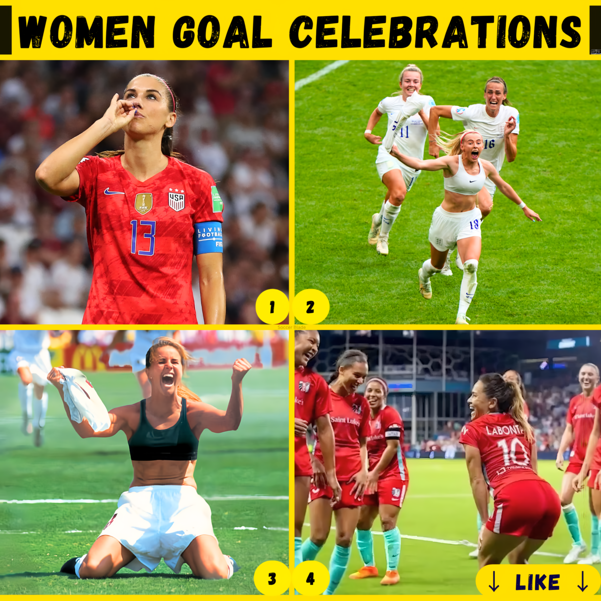 Women goal celebrations ○ Soccer Blade